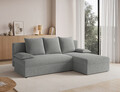 Coltar extensibil reversibil 3 locuri ELTAP, Gino, 201x143x90 cm, lemn/poliester, gri deschis