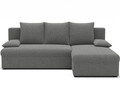 Coltar extensibil reversibil 3 locuri ELTAP, Gino, 201x143x90 cm, lemn/poliester, gri deschis