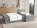 Coltar extensibil reversibil 3 locuri ELTAP, Gino, 201x143x90 cm, lemn/poliester, gri deschis