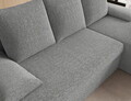 Coltar extensibil reversibil 3 locuri ELTAP, Gino, 201x143x90 cm, lemn/poliester, gri deschis