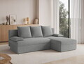 Coltar extensibil reversibil 3 locuri ELTAP, Gino, 201x143x90 cm, lemn/poliester, gri deschis