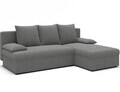 Coltar extensibil reversibil 3 locuri ELTAP, Gino, 201x143x90 cm, lemn/poliester, gri deschis