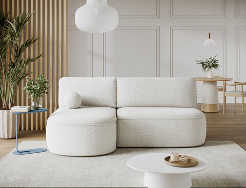 Coltar extensibil stanga 3 locuri ELTAP, LT-01ROY, Livosa, 220x144x93 cm, lemn/poliester, alb