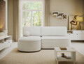 Coltar extensibil stanga 3 locuri ELTAP, LT-01ROY, Livosa, 220x144x93 cm, lemn/poliester, alb