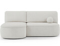 Coltar extensibil stanga 3 locuri ELTAP, LT-01ROY, Livosa, 220x144x93 cm, lemn/poliester, alb