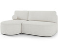 Coltar extensibil stanga 3 locuri ELTAP, LT-01ROY, Livosa, 220x144x93 cm, lemn/poliester, alb