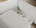 Coltar extensibil stanga 3 locuri ELTAP, LT-01ROY, Livosa, 220x144x93 cm, lemn/poliester, alb