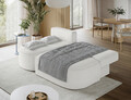 Coltar extensibil stanga 3 locuri ELTAP, LT-01ROY, Livosa, 220x144x93 cm, lemn/poliester, alb