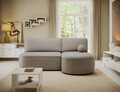 Coltar extensibil dreapta 3 locuri ELTAP, RT-18SO, Livosa, 220x144x93 cm, lemn/poliester, bej inchis