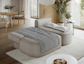 Coltar extensibil dreapta 3 locuri ELTAP, RT-18SO, Livosa, 220x144x93 cm, lemn/poliester, bej inchis