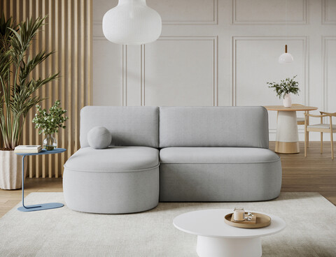 Coltar extensibil stanga 3 locuri ELTAP, LT-04CAL, Livosa, 220x144x93 cm, lemn/poliester, gri deschis