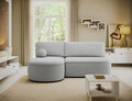 Coltar extensibil stanga 3 locuri ELTAP, LT-04CAL, Livosa, 220x144x93 cm, lemn/poliester, gri deschis