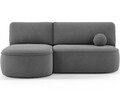 Coltar extensibil stanga 3 locuri ELTAP, LT-04PO, Livosa, 220x144x93 cm, lemn/poliester, gri inchis