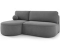 Coltar extensibil stanga 3 locuri ELTAP, LT-04PO, Livosa, 220x144x93 cm, lemn/poliester, gri inchis