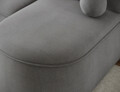 Coltar extensibil stanga 3 locuri ELTAP, LT-04PO, Livosa, 220x144x93 cm, lemn/poliester, gri inchis