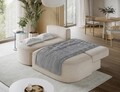 Coltar extensibil stanga 3 locuri ELTAP, LT-18ROY, Livosa, 220x144x93 cm, lemn/poliester, bej inchis