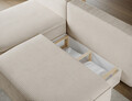 Coltar extensibil stanga 3 locuri ELTAP, LT-18JAR, Livosa, 220x144x93 cm, lemn/poliester, bej deschis