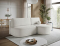 Coltar extensibil dreapta 3 locuri ELTAP, RT-01ROY, Livosa, 220x144x93 cm, lemn/poliester, alb