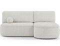 Coltar extensibil dreapta 3 locuri ELTAP, RT-01ROY, Livosa, 220x144x93 cm, lemn/poliester, alb