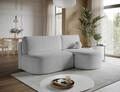 Coltar extensibil dreapta 3 locuri ELTAP, RT-04CAL, Livosa, 220x144x93 cm, lemn/poliester, gri deschis