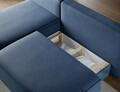 Coltar extensibil stanga 3 locuri ELTAP, LT-40JAR, Livosa, 220x144x93 cm, lemn/poliester, albastru inchis