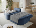 Coltar extensibil stanga 3 locuri ELTAP, LT-40JAR, Livosa, 220x144x93 cm, lemn/poliester, albastru inchis