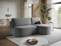 Coltar extensibil dreapta 3 locuri ELTAP, RT-04PO, Livosa, 220x144x93 cm, lemn/poliester, gri inchis