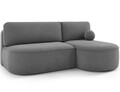Coltar extensibil dreapta 3 locuri ELTAP, RT-04PO, Livosa, 220x144x93 cm, lemn/poliester, gri inchis