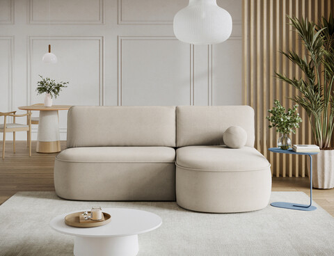 Coltar extensibil dreapta 3 locuri ELTAP, RT-18CAL, Livosa, 220x144x93 cm, lemn/poliester, bej