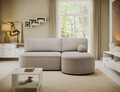 Coltar extensibil dreapta 3 locuri ELTAP, RT-18ROY, Livosa, 220x144x93 cm, lemn/poliester, bej inchis