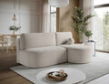 Coltar extensibil dreapta 3 locuri ELTAP, RT-18ROY, Livosa, 220x144x93 cm, lemn/poliester, bej inchis