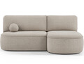 Coltar extensibil dreapta 3 locuri ELTAP, RT-18ROY, Livosa, 220x144x93 cm, lemn/poliester, bej inchis