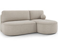 Coltar extensibil dreapta 3 locuri ELTAP, RT-18ROY, Livosa, 220x144x93 cm, lemn/poliester, bej inchis