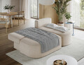 Coltar extensibil dreapta 3 locuri ELTAP, RT-18ROY, Livosa, 220x144x93 cm, lemn/poliester, bej inchis