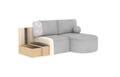 Coltar extensibil dreapta 3 locuri ELTAP, RT-18ROY, Livosa, 220x144x93 cm, lemn/poliester, bej inchis