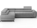 Coltar extensibil stanga 5 locuri ELTAP, LT-03NU, Kanedo, 269x204x86 cm, lemn/poliester, gri deschis