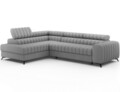 Coltar extensibil stanga 5 locuri ELTAP, LT-03NU, Kanedo, 269x204x86 cm, lemn/poliester, gri deschis