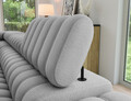 Coltar extensibil stanga 5 locuri ELTAP, LT-03NU, Kanedo, 269x204x86 cm, lemn/poliester, gri deschis