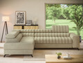 Coltar extensibil stanga 5 locuri ELTAP, LT-18AU, Kanedo, 269x204x86 cm, lemn/poliester, bej