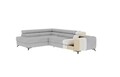 Coltar extensibil stanga 5 locuri ELTAP, LT-06AU, Kanedo, 269x204x86 cm, lemn/poliester, negru