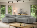 Coltar extensibil stanga 5 locuri ELTAP, LT-04PAO, Kanedo, 269x204x86 cm, lemn/poliester, gri