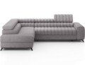 Coltar extensibil stanga 5 locuri ELTAP, LT-04PAO, Kanedo, 269x204x86 cm, lemn/poliester, gri