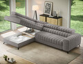 Coltar extensibil stanga 5 locuri ELTAP, LT-04PAO, Kanedo, 269x204x86 cm, lemn/poliester, gri
