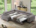 Coltar extensibil stanga 5 locuri ELTAP, LT-04PAO, Kanedo, 269x204x86 cm, lemn/poliester, gri