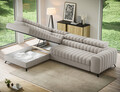 Coltar extensibil stanga 5 locuri ELTAP, LT-18RAQ, Kanedo, 269x204x86 cm, lemn/poliester, bej inchis