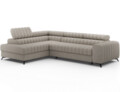 Coltar extensibil stanga 5 locuri ELTAP, LT-18ROY, Kanedo, 269x204x86 cm, lemn/poliester, bej inchis