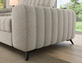 Coltar extensibil stanga 5 locuri ELTAP, LT-18ROY, Kanedo, 269x204x86 cm, lemn/poliester, bej inchis