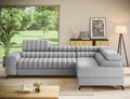 Coltar extensibil dreapta 5 locuri ELTAP, RT-03NU, Kanedo, 269x204x86 cm, lemn/poliester, gri deschis