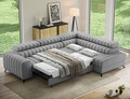 Coltar extensibil dreapta 5 locuri ELTAP, RT-03NU, Kanedo, 269x204x86 cm, lemn/poliester, gri deschis