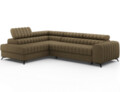 Coltar extensibil stanga 5 locuri ELTAP, LT-20NU, Kanedo, 269x204x86 cm, lemn/poliester, maro